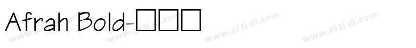 Afrah Bold字体转换